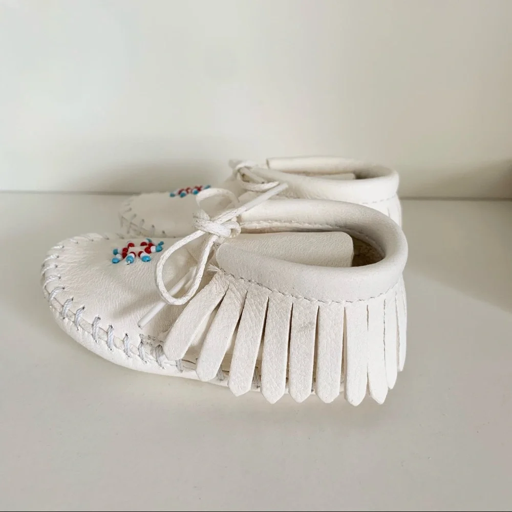 90’s  Vintage elk skin baby moccasins